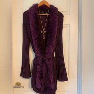 Pretty Angel Fur trimmed Cardigan